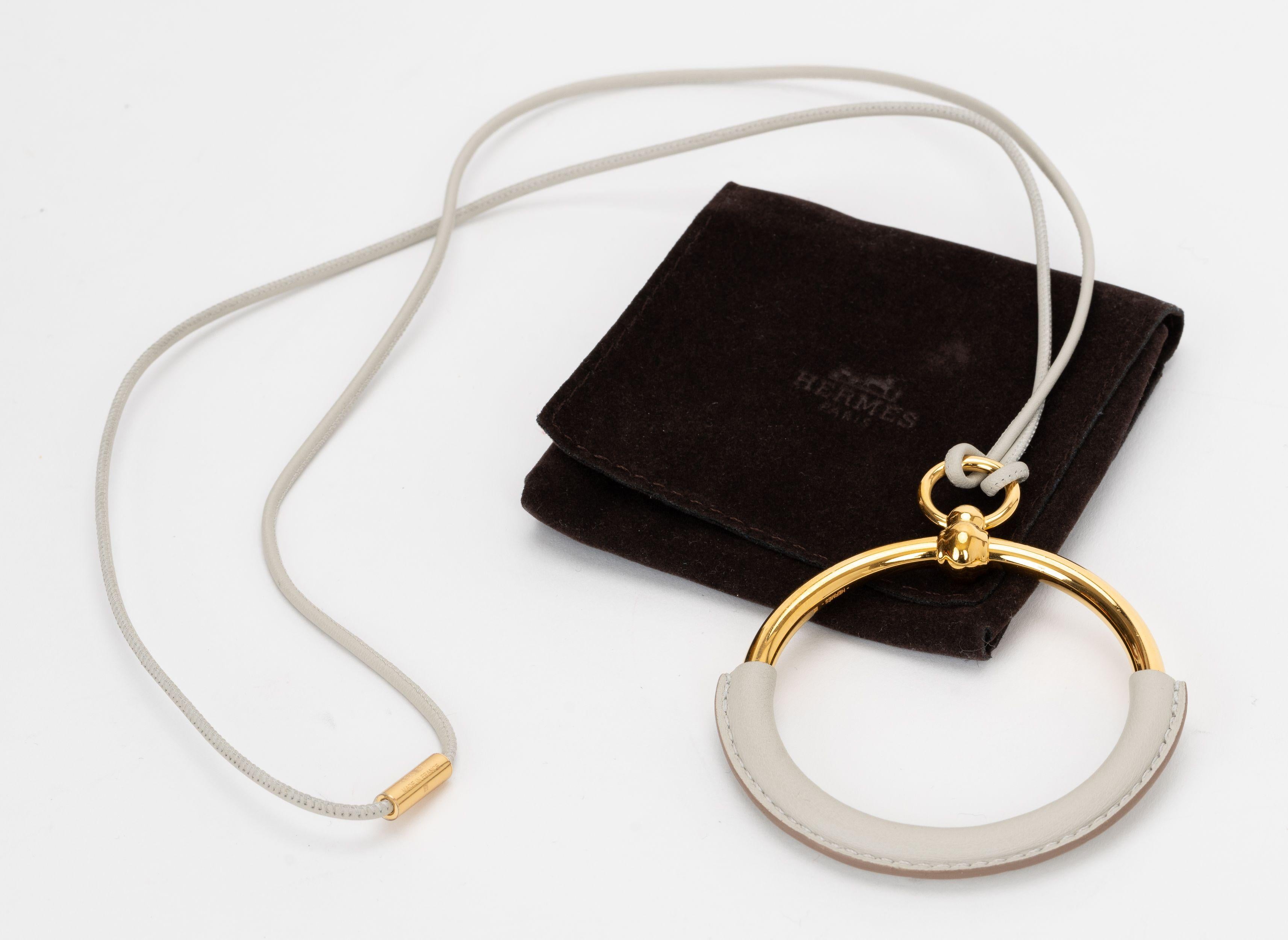 hermes leather necklace