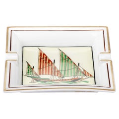 Hermès White 
Gold Sails Ashtray