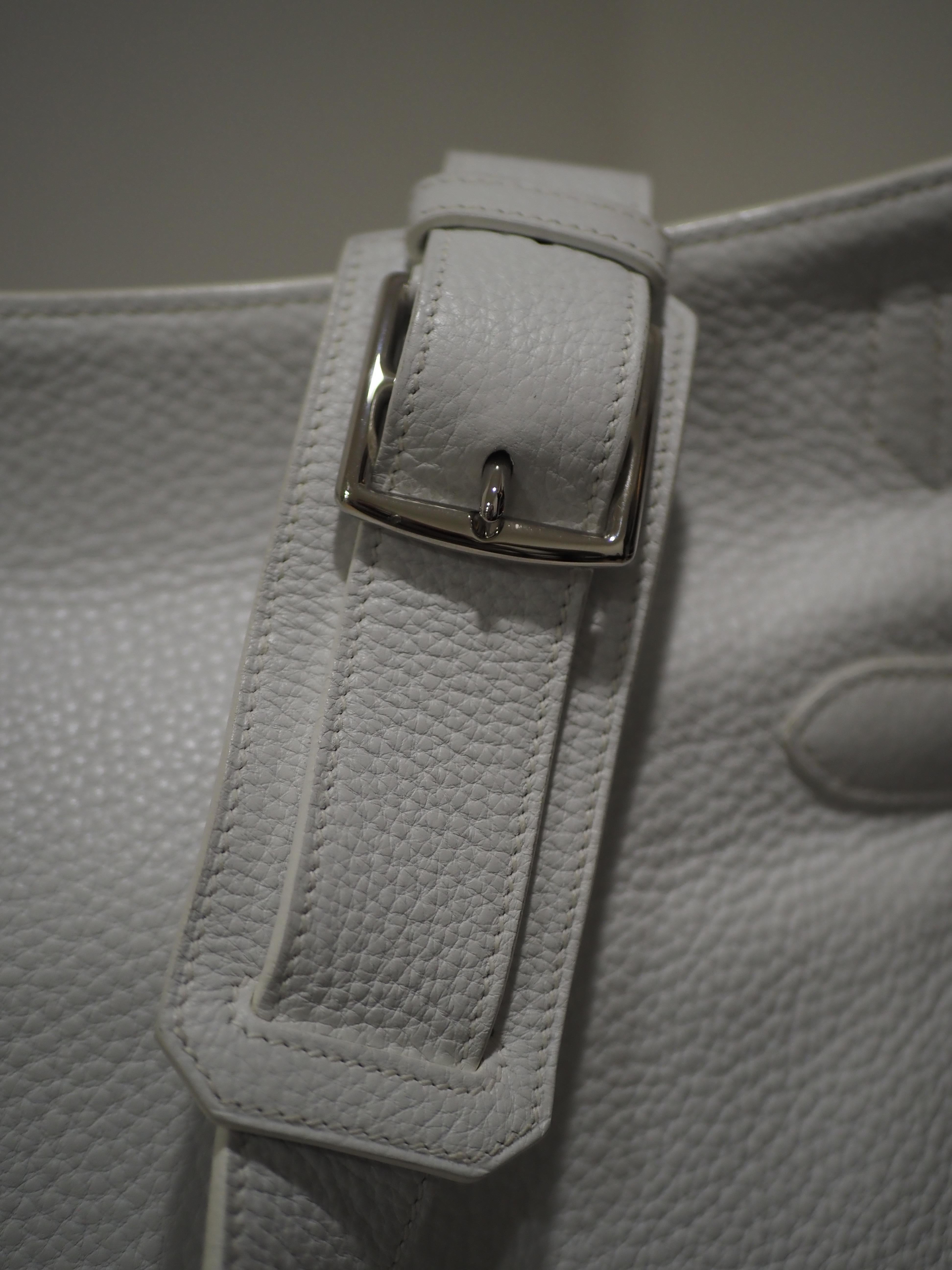 Hermès white Jypsiere shoulder bag 3