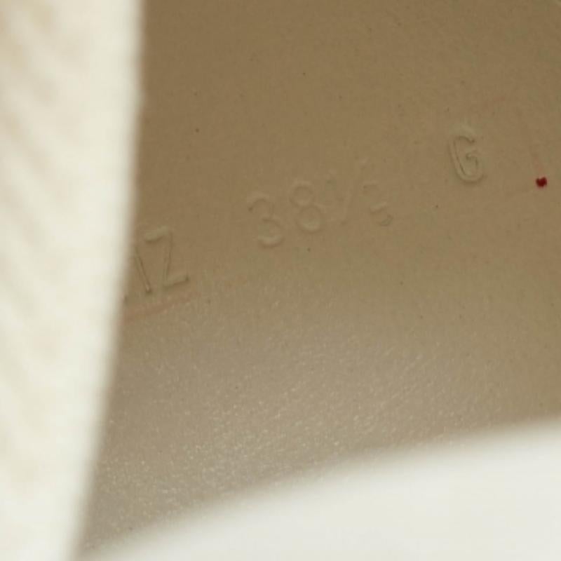 Hermes Weiß Knit Stoff Tokyo Turnschuhe Größe 38.5 Damen im Angebot