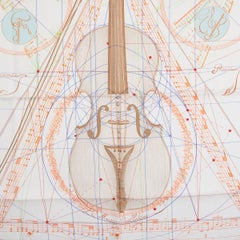 Hermes white LA MUSIQUE DES SPHERES 90 silk twill Scarf