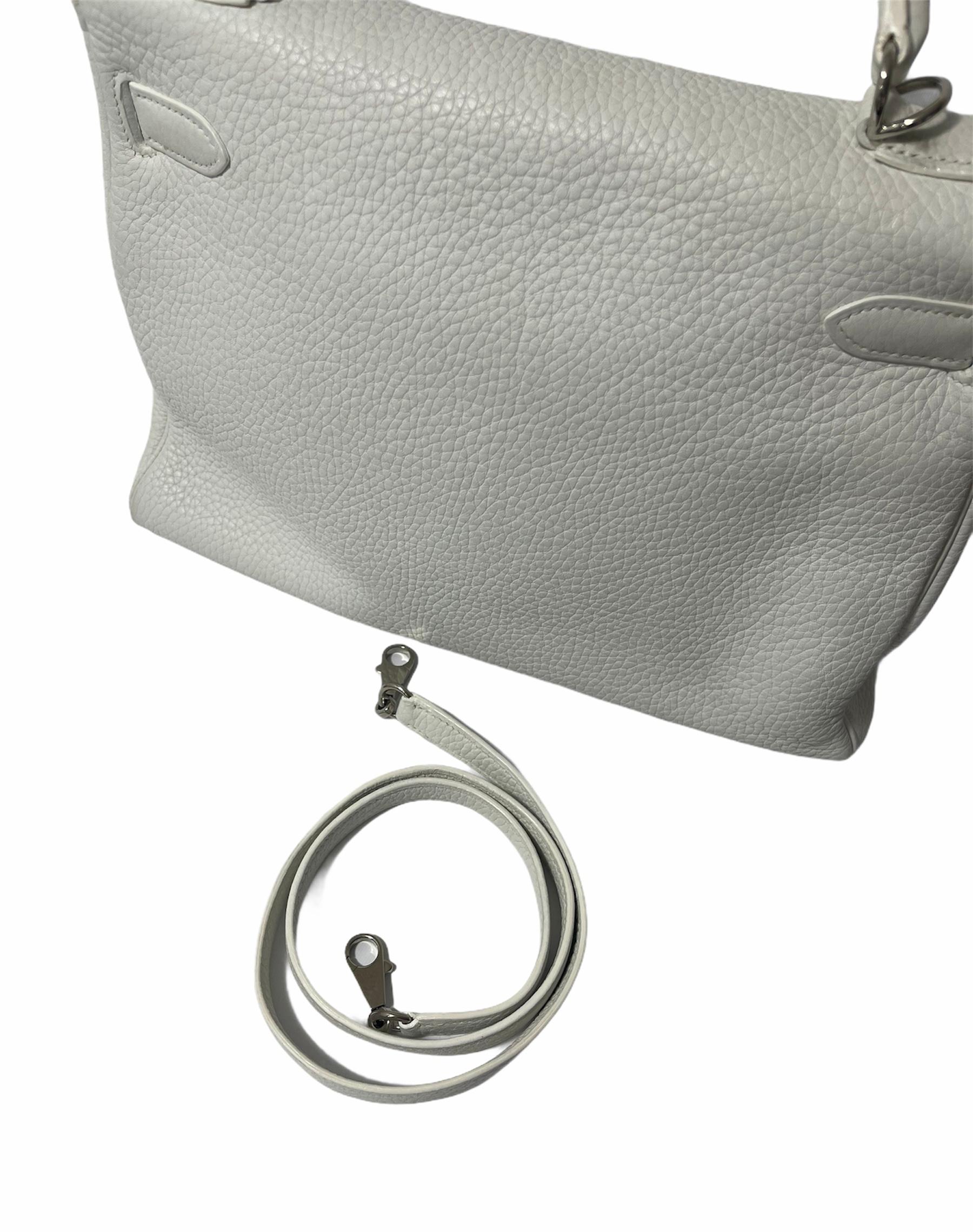 Hermès White Leather Kelly 32 Bag  In Excellent Condition In Torre Del Greco, IT