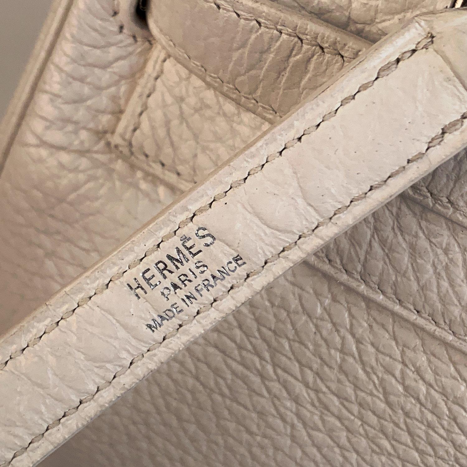 Hermes White Leather Kelly 35 Retourne Top Handle Bag Satchel 2