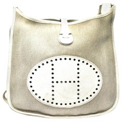 Hermès White Leather Shoulder Bag