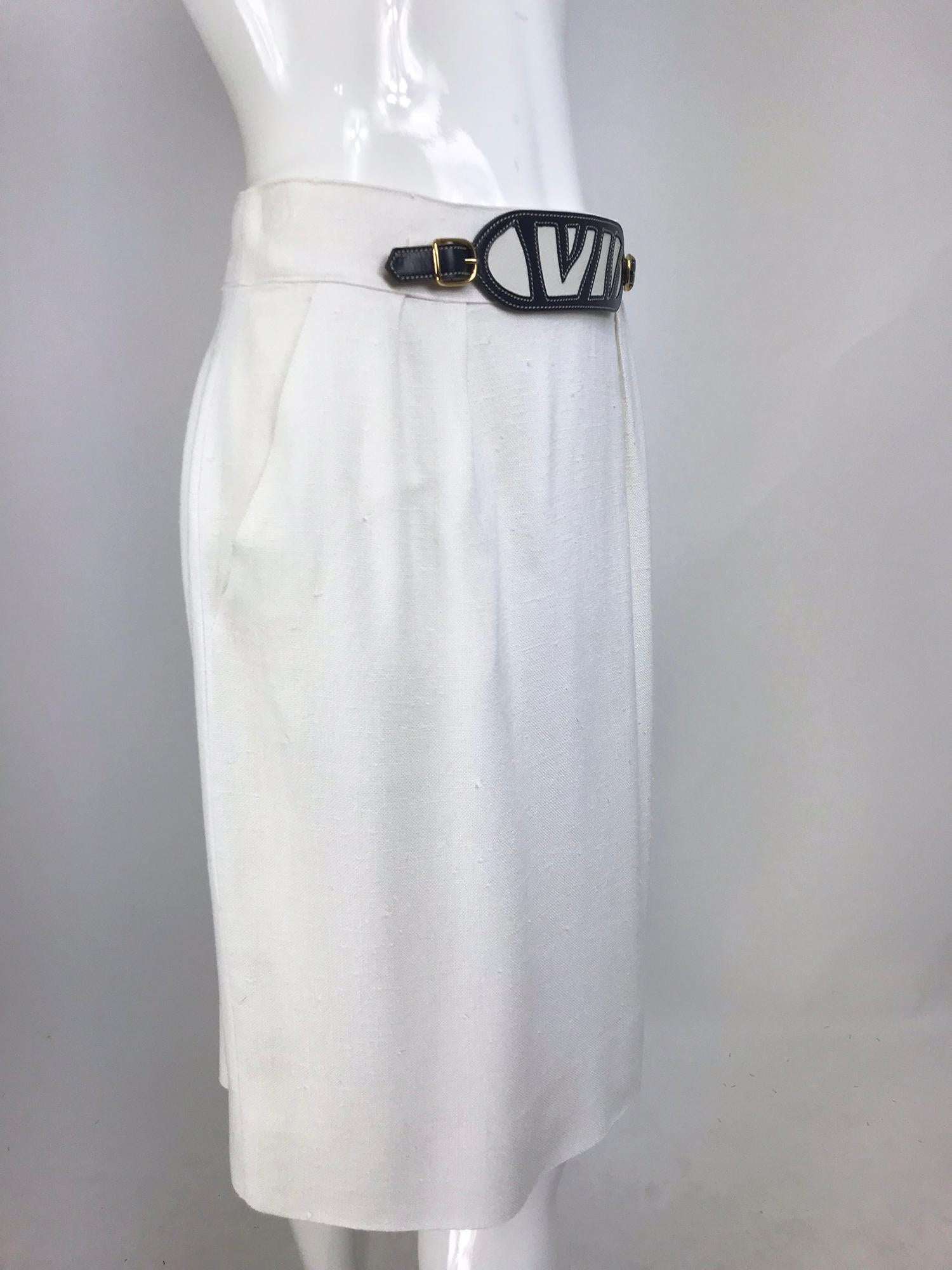 belt navy skirt