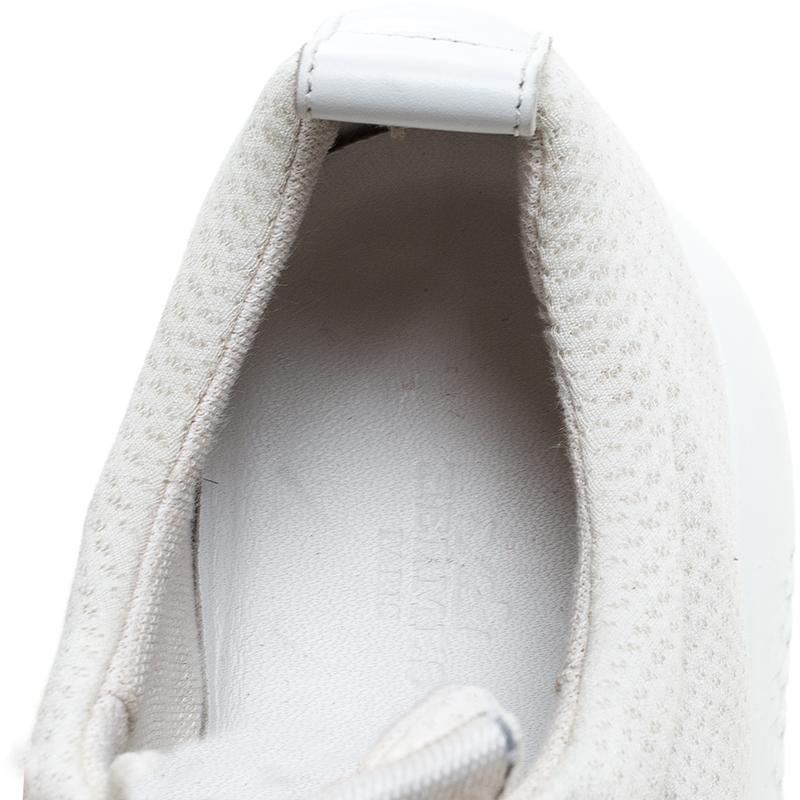 Hermes White Mesh Team Sneakers Size 38 In Good Condition In Dubai, Al Qouz 2