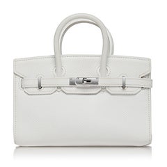 Hermès White Micro Birkin Handbag
