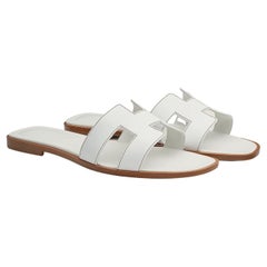 Hermes White Oran sandal Size 37