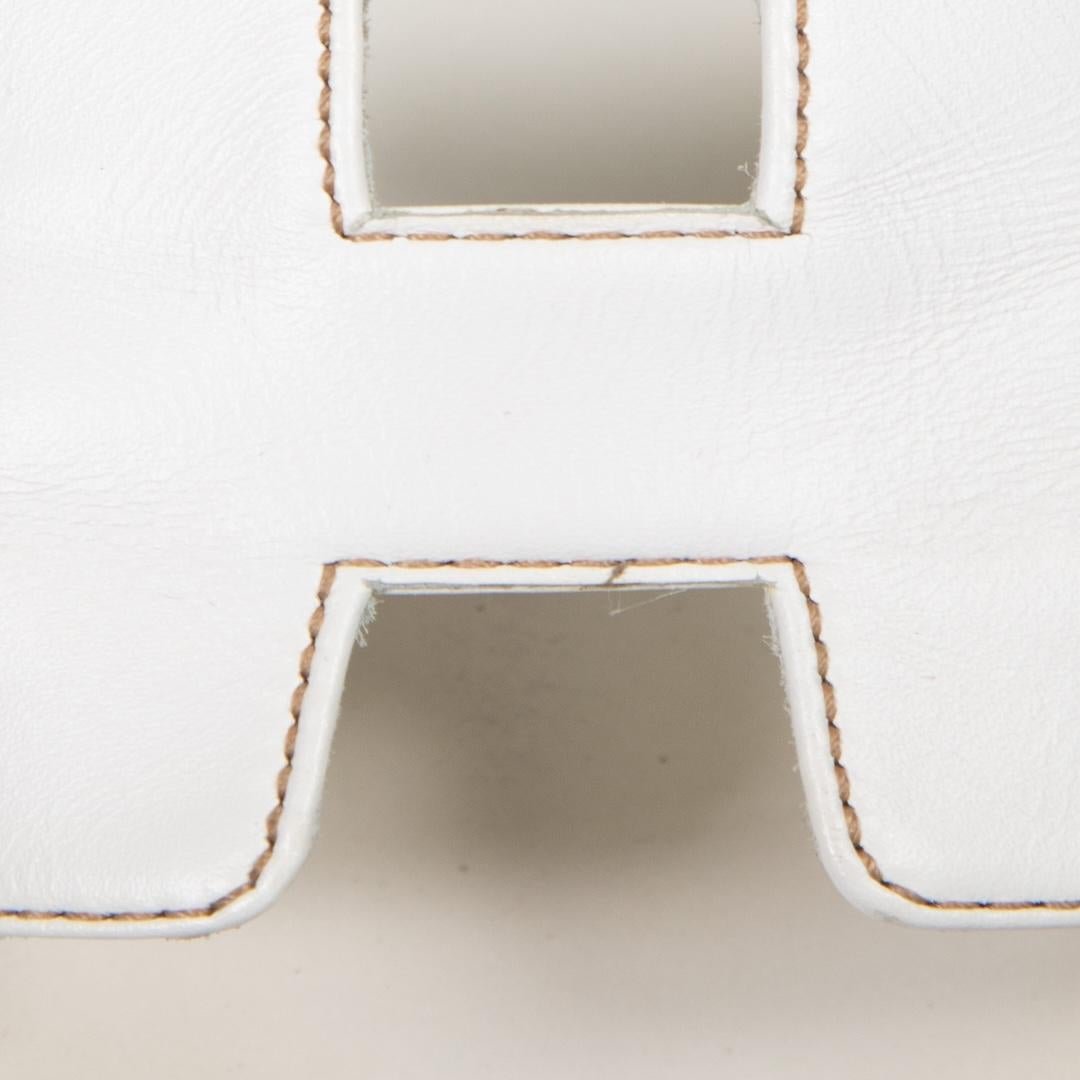 Hermès White Oran Sandals Size IT 37.5 1
