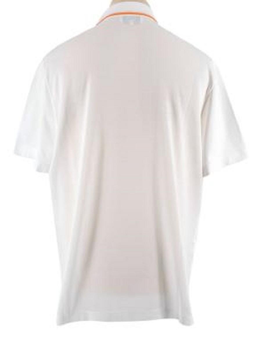 トップス HERMES S/S POLO CUTSEW WHITE M Hermes-White-Cotton-Pique-H-