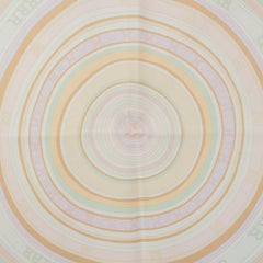 Hermes white pink TOHU BOHU 90 silk Scarf