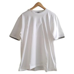Hermes White "Piqures sellier" t-shirt Size L