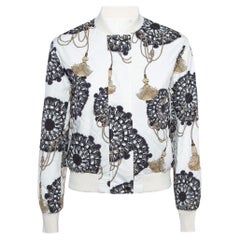 Hermes White Print Cotton Zip Front Biker Jacket S.S. White Print Cotton Zip Front Jacket S.S. White Print Cotton Zip Front Biker Jacket S.S. White Print Print Print Cotton S.S. White Print Print Print Cotton Zip Front Biker Jacket S.S.S. White S.S. White S.S. White S.S. White S.S. White