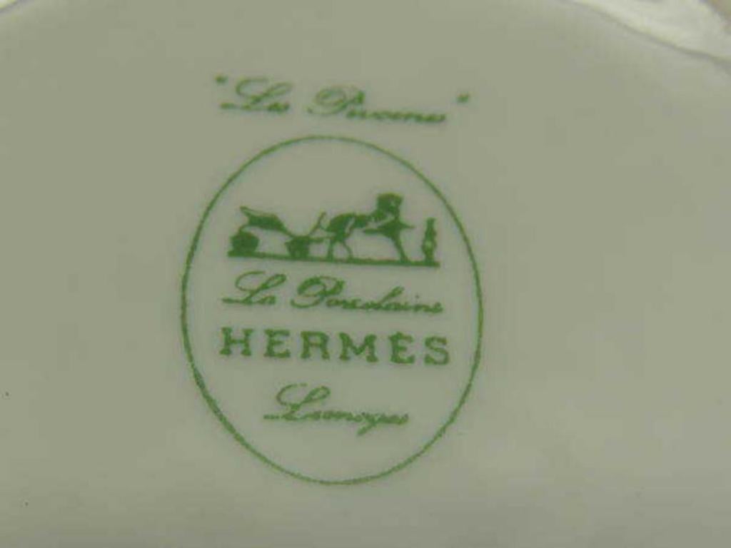Hermès White Rare Limited Peony Les Pivoines Mug 233064 For Sale 1