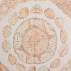 Hermes white ROCAILLE 140 MOUSSELINE silk chiffon Scarf