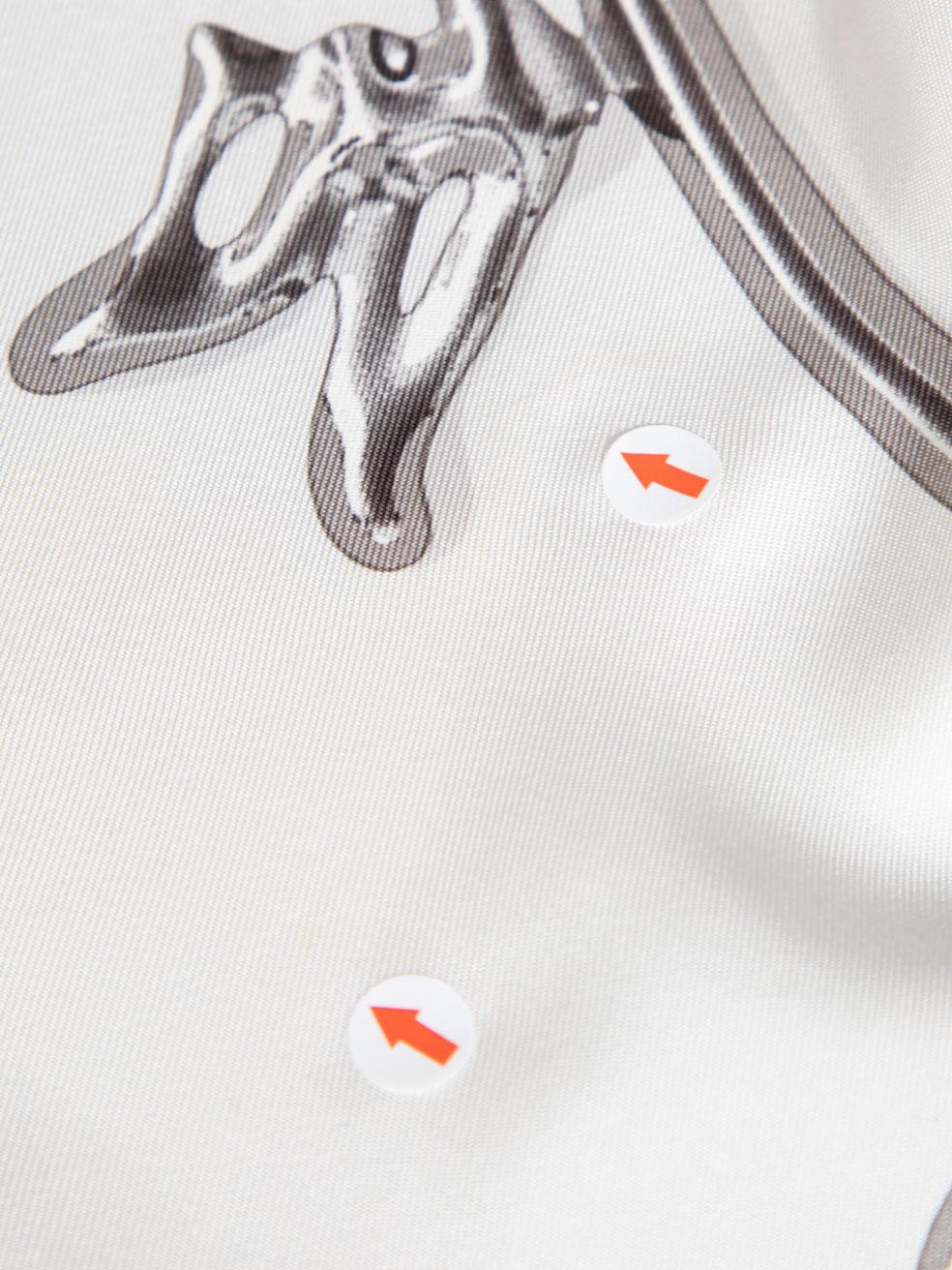 Hermès White Silk Carre 90 Scarf 6