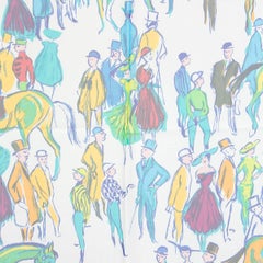 HERMES white silk chiffon PADDOCK 90 MOUSSELINE Scarf