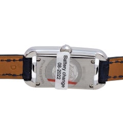 Hermes White Stainless Steel Diamonds Nantucket NA2.132 Women's Wristwatch 17 mm