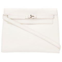 Hermès White Swift Kelly Danse Bag
