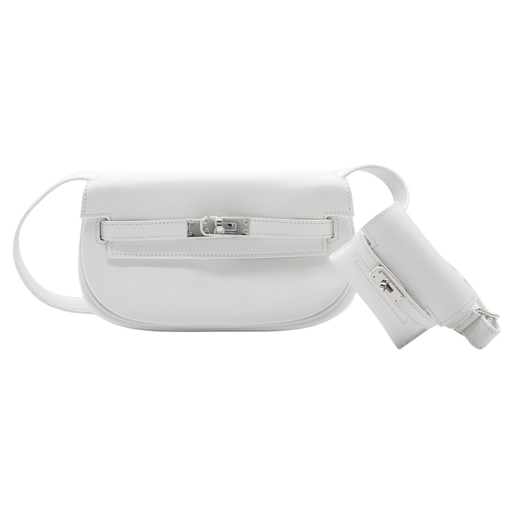 Hermès White Swift Leather Kelly Moove For Sale