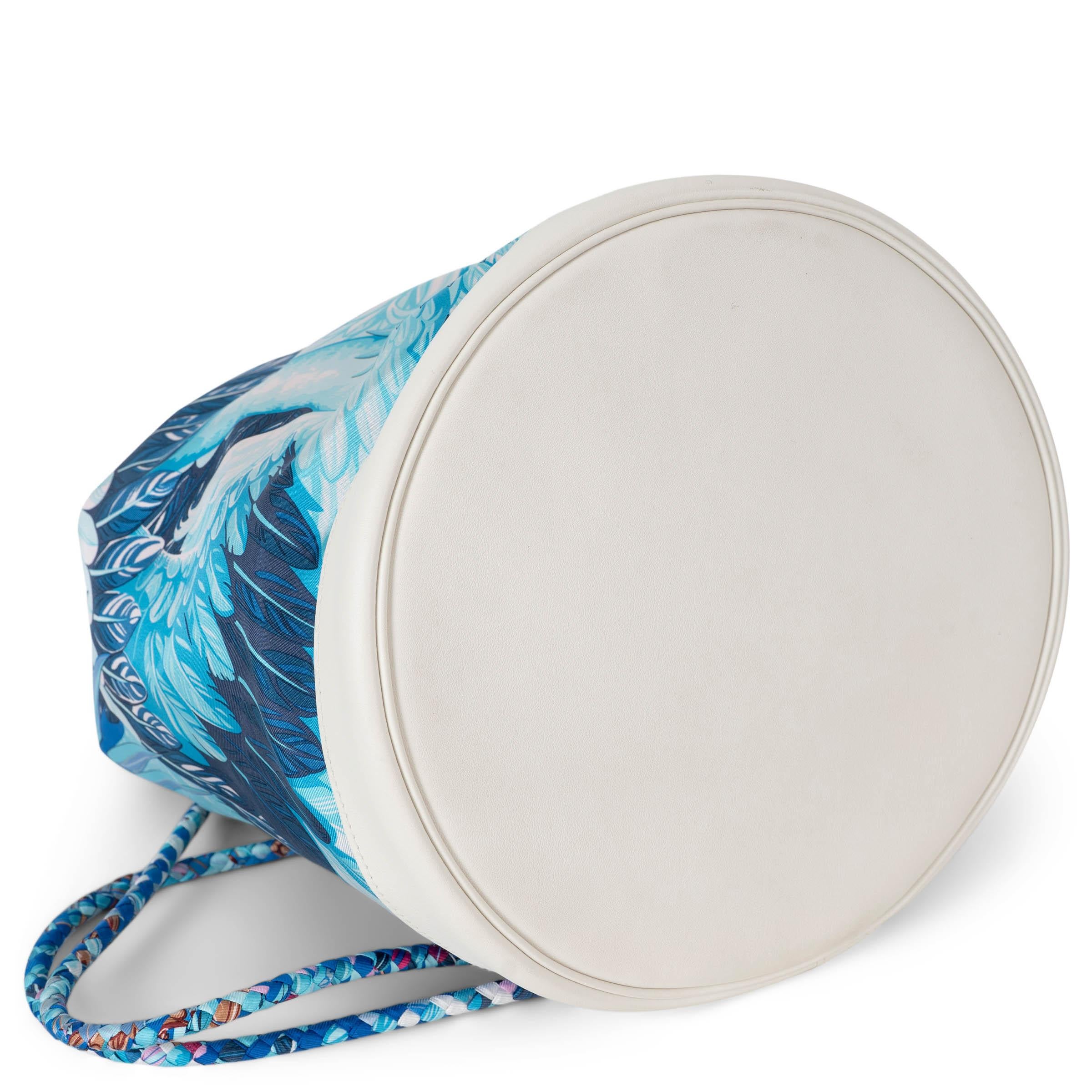 HERMES blanc Sac SOIE COOL 22 FLAMINGO PARTY en cuir Swift et Twill Excellent état - En vente à Zürich, CH