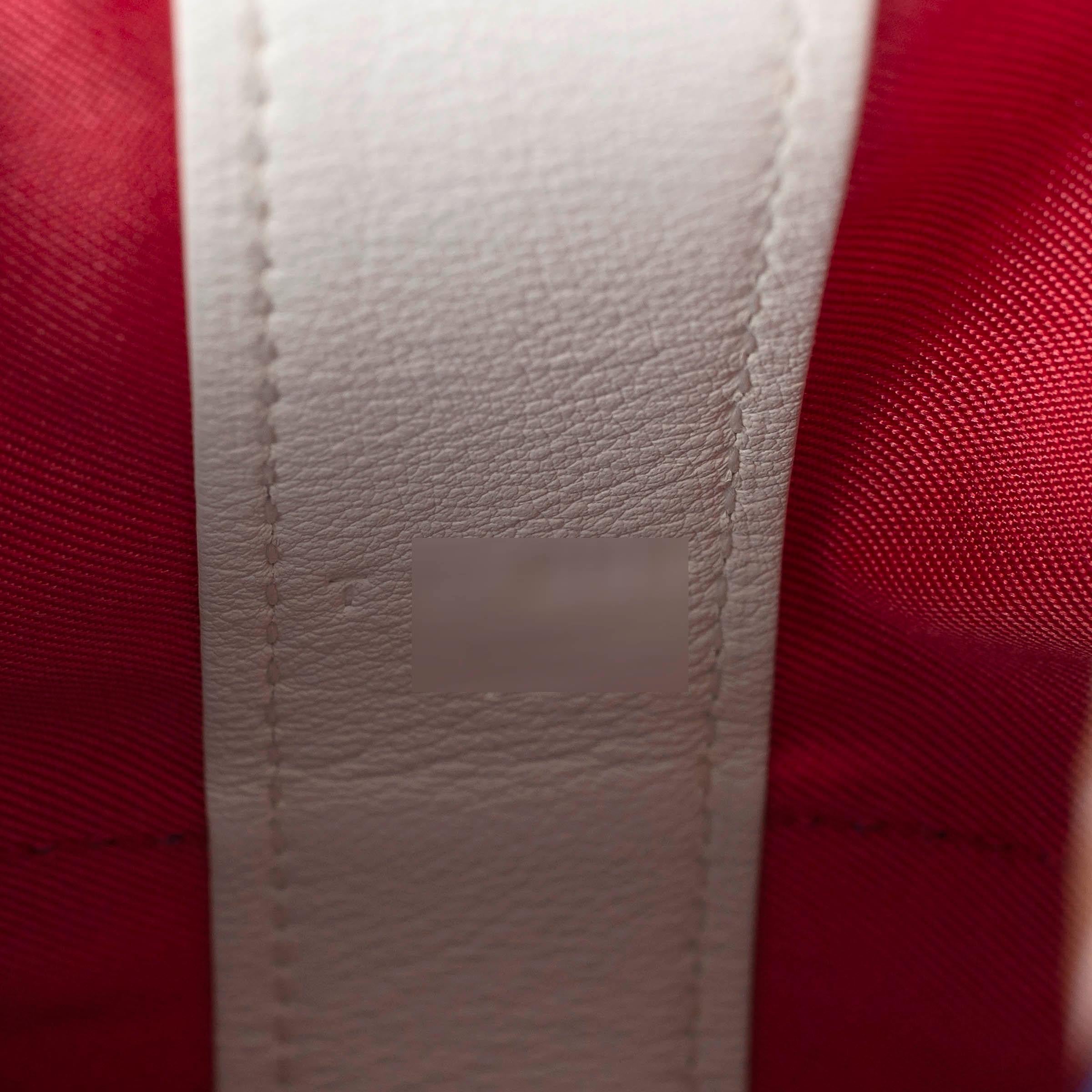 HERMES blanc Sac SOIE COOL 22 FLAMINGO PARTY en cuir Swift et Twill en vente 2