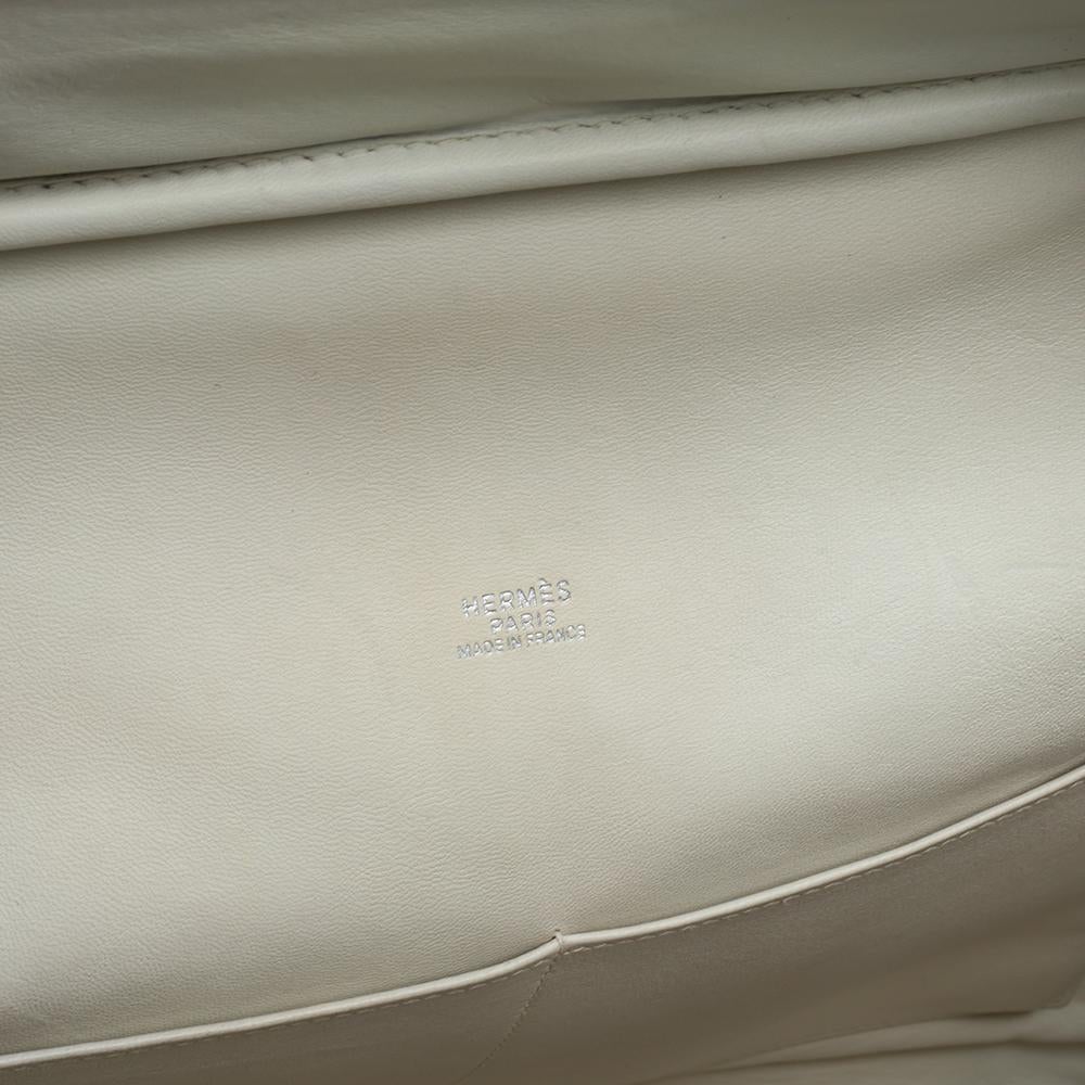 Hermes White Taurilion Clemence Leather Omnibus Bag 5