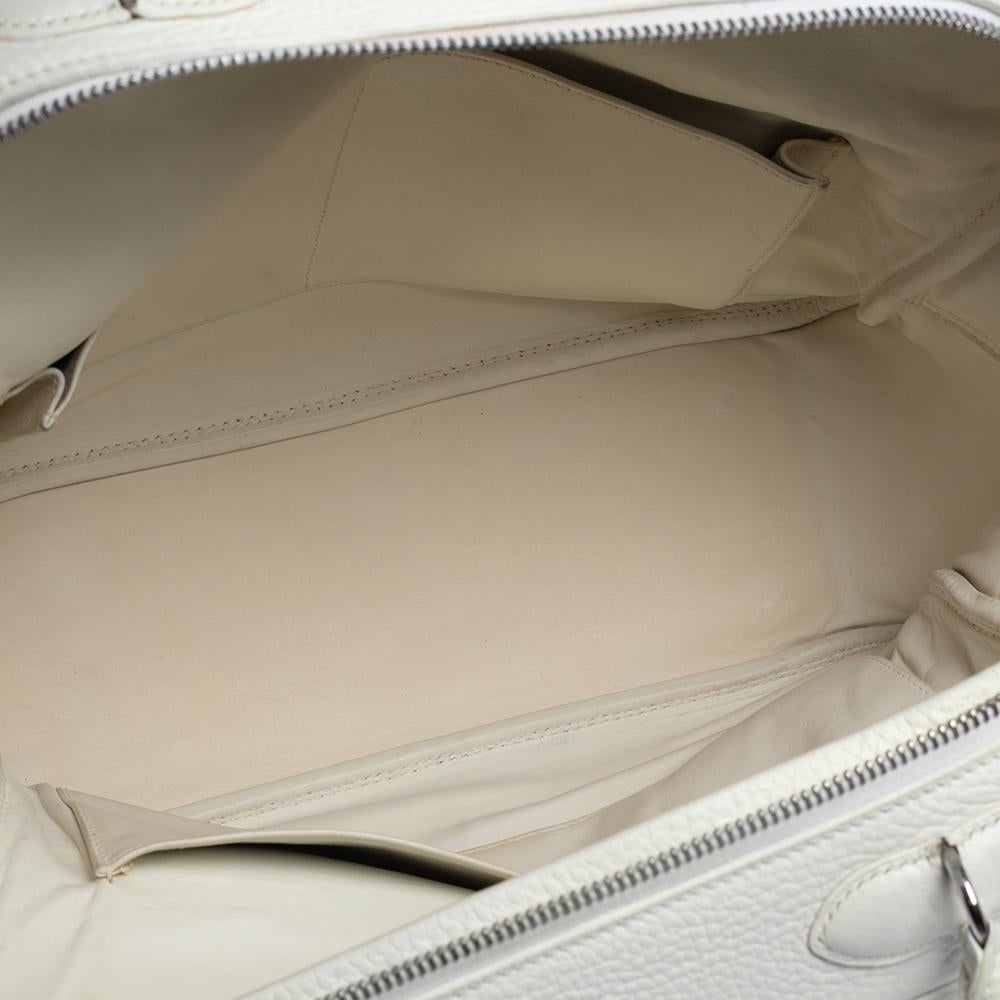 Hermes White Taurilion Clemence Leather Omnibus Bag 1