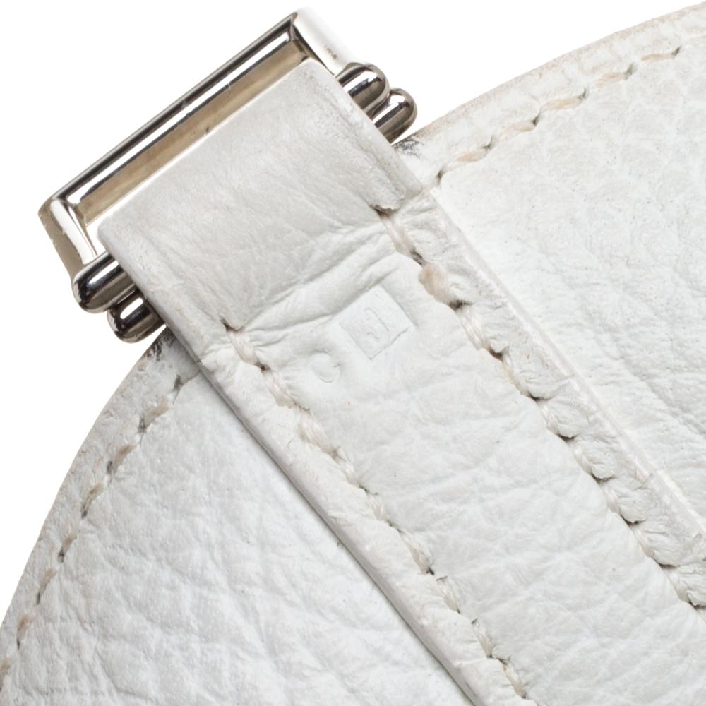 Hermes White Togo Leather Picotin MM Bag 9