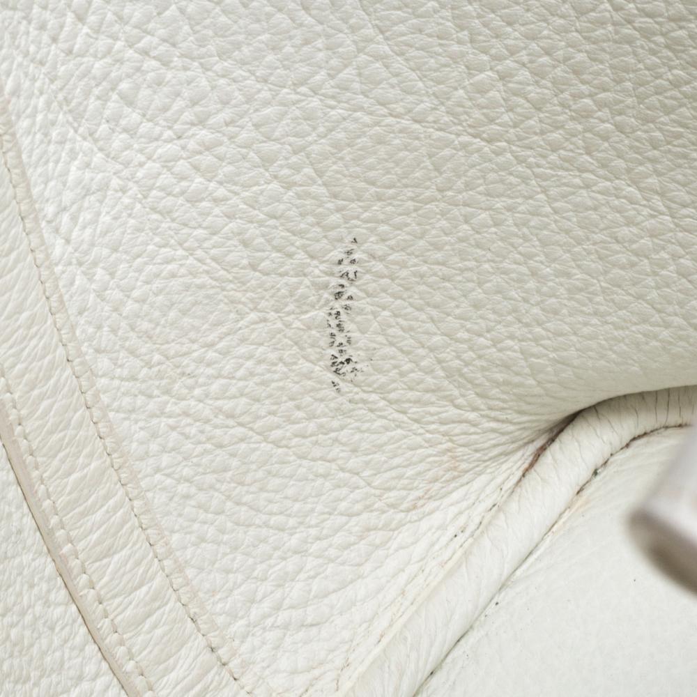 Hermes White Togo Leather Picotin MM Bag 2