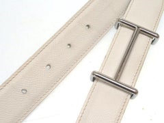 Hermès White X Black (Rare) Reversible Idem H Logo Kit 866594 Belt