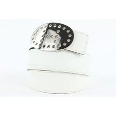 Hermès White x Black x Silver Reversible H Logo Belt Kit 864her49