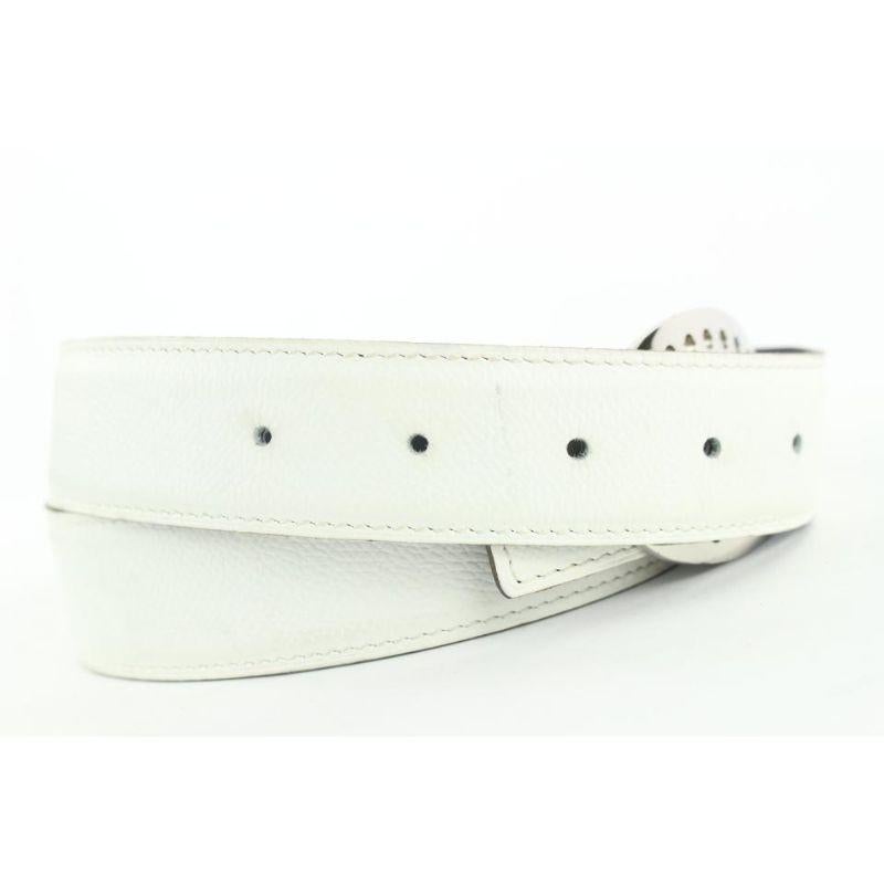 Hermès White x Black x Silver Reversible H Logo Belt Kit 864her49 For Sale 2