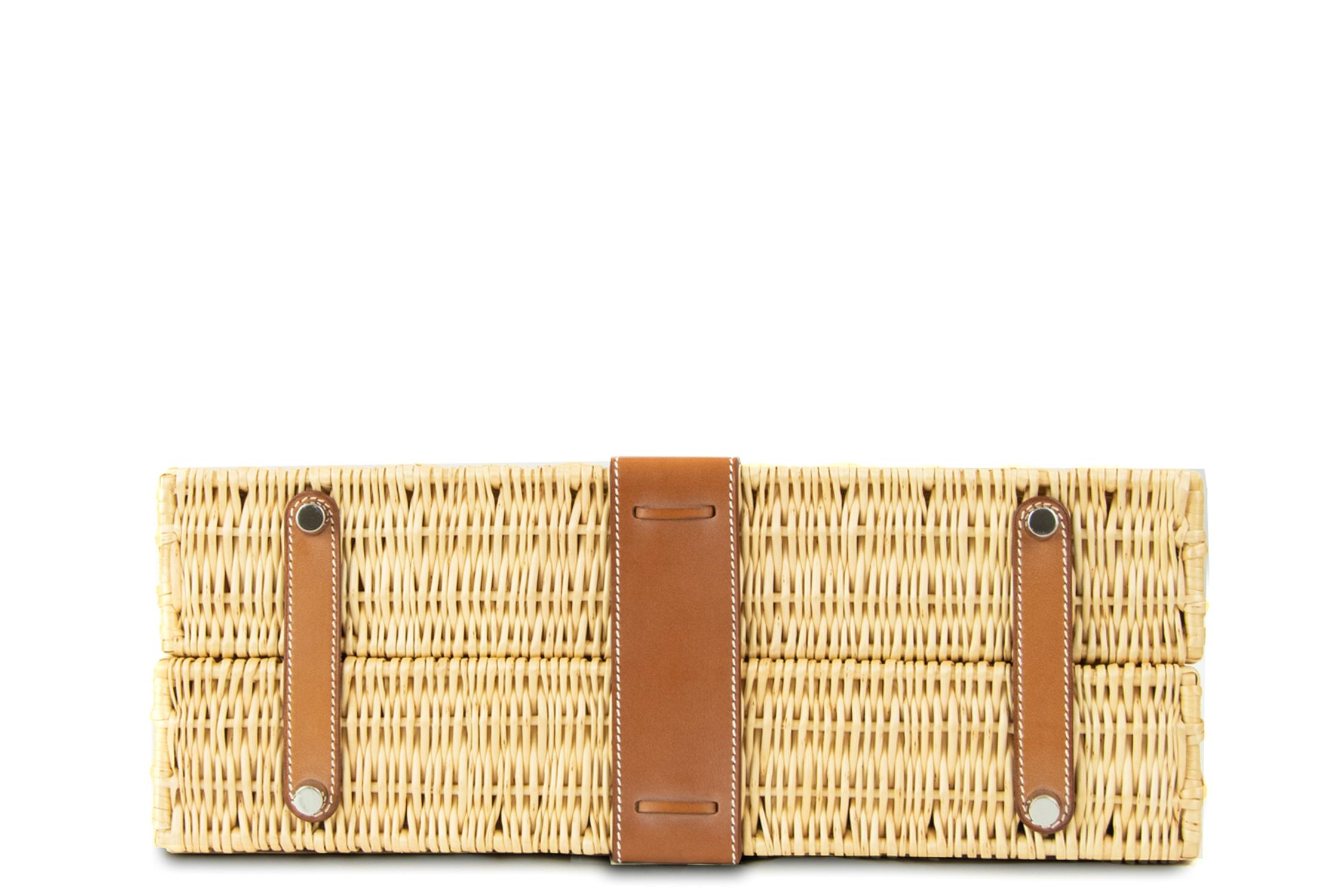 wicker hermes bag