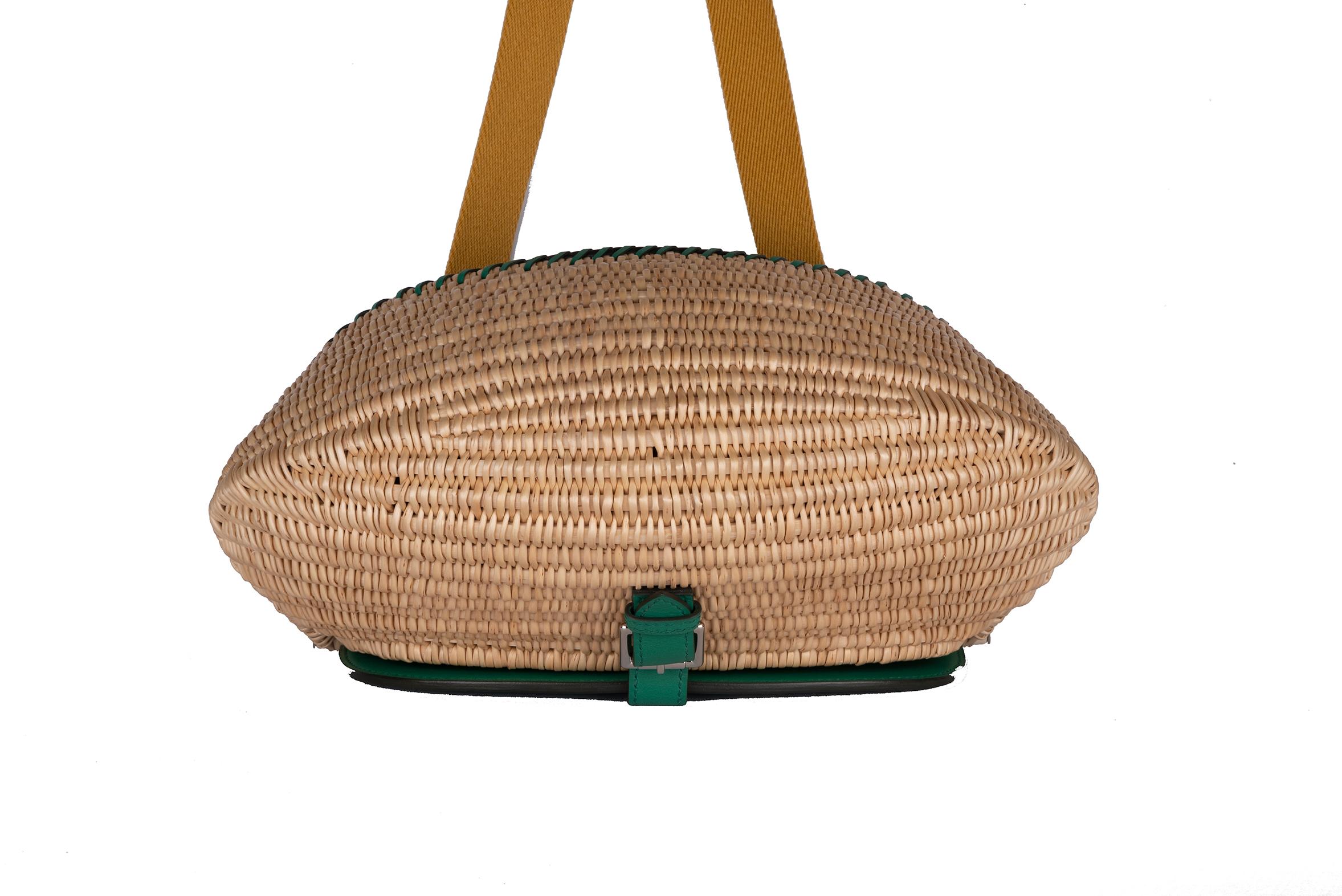 Hermes Wicker Fishing Bag A Hamptons Bag Green Bloomberg Art Secretive Hermes 2