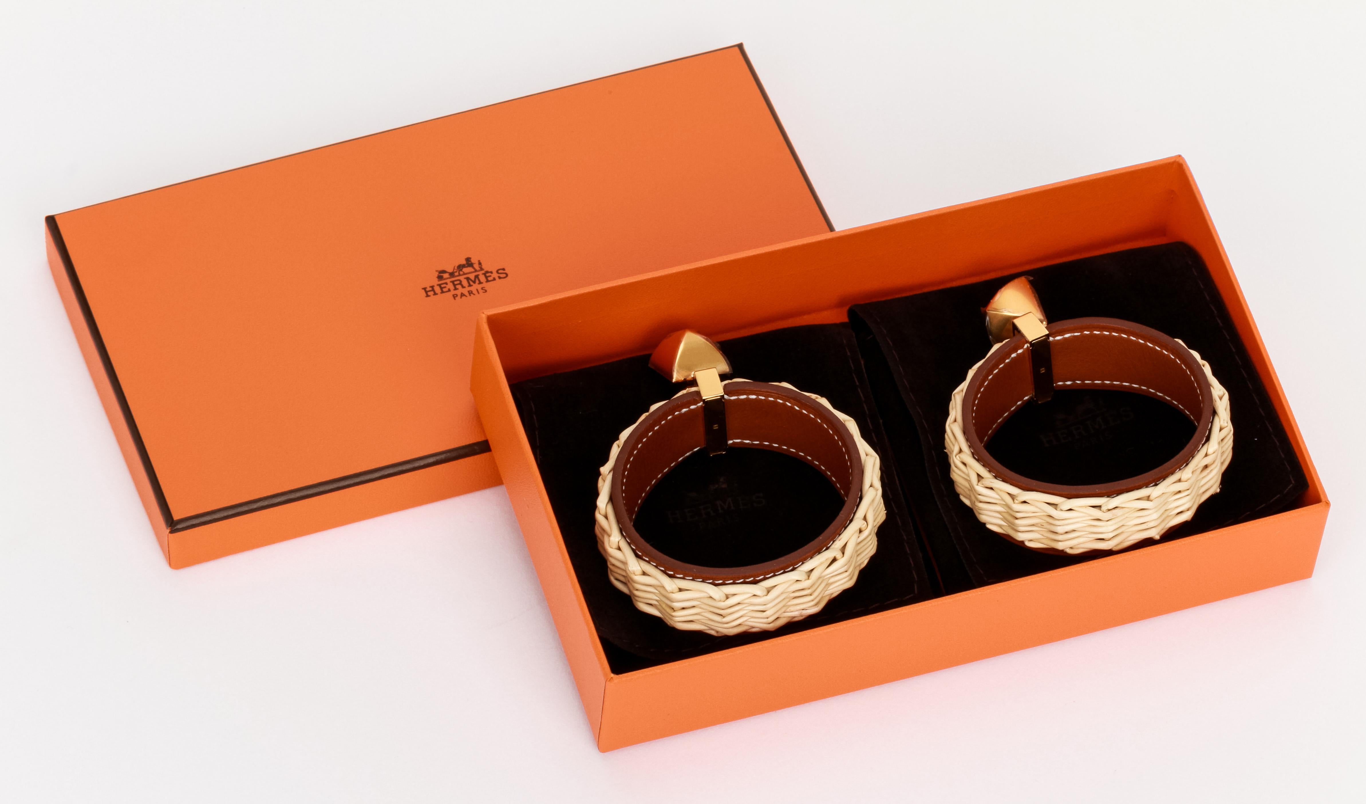 HERMES Wicker Swift Medor Picnic Earring New with original Box  In New Condition In West Hollywood, CA
