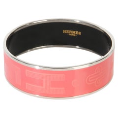 Hermès  Wide Sellier Rose Dahlia Bracelet