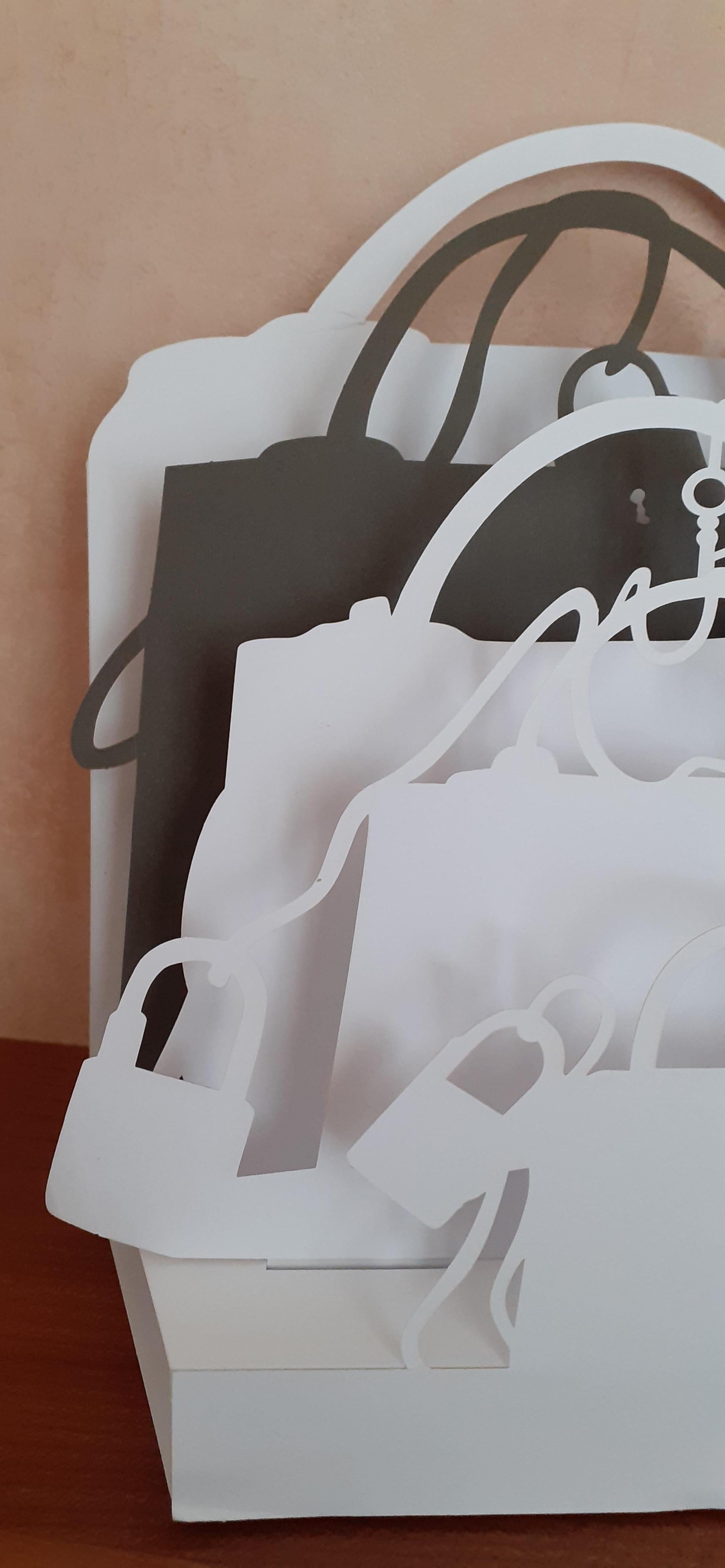 Hermès Window Shop Display Dekoration Kelly Bag und Pferde in Cardstock RARE im Angebot 1