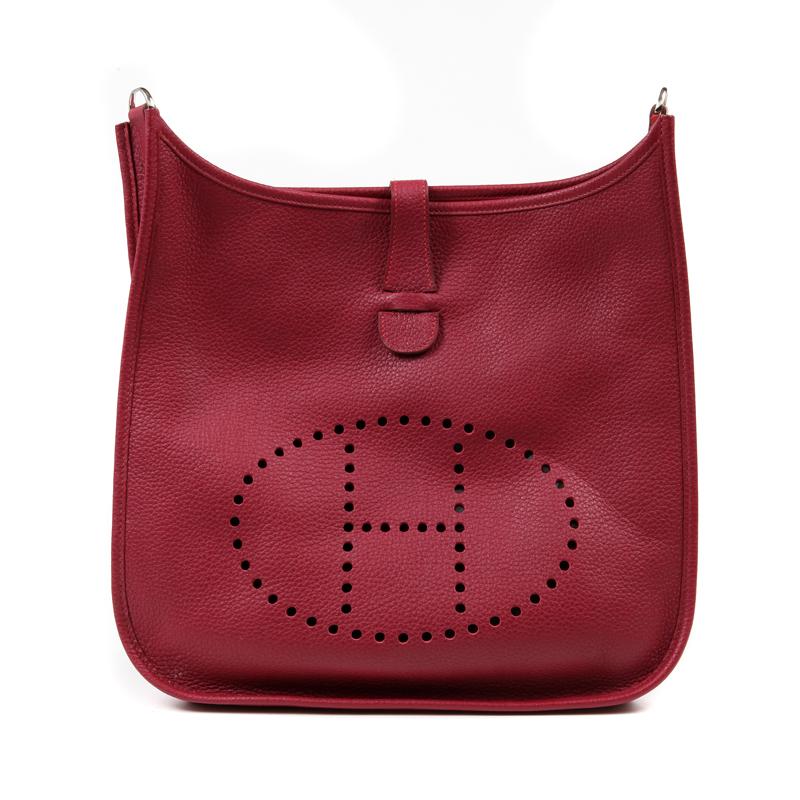 Hermès Wine Red Clemence Evelyne GM III 2