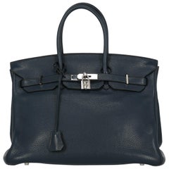 Vintage Hermes Woman Birkin 35 Navy