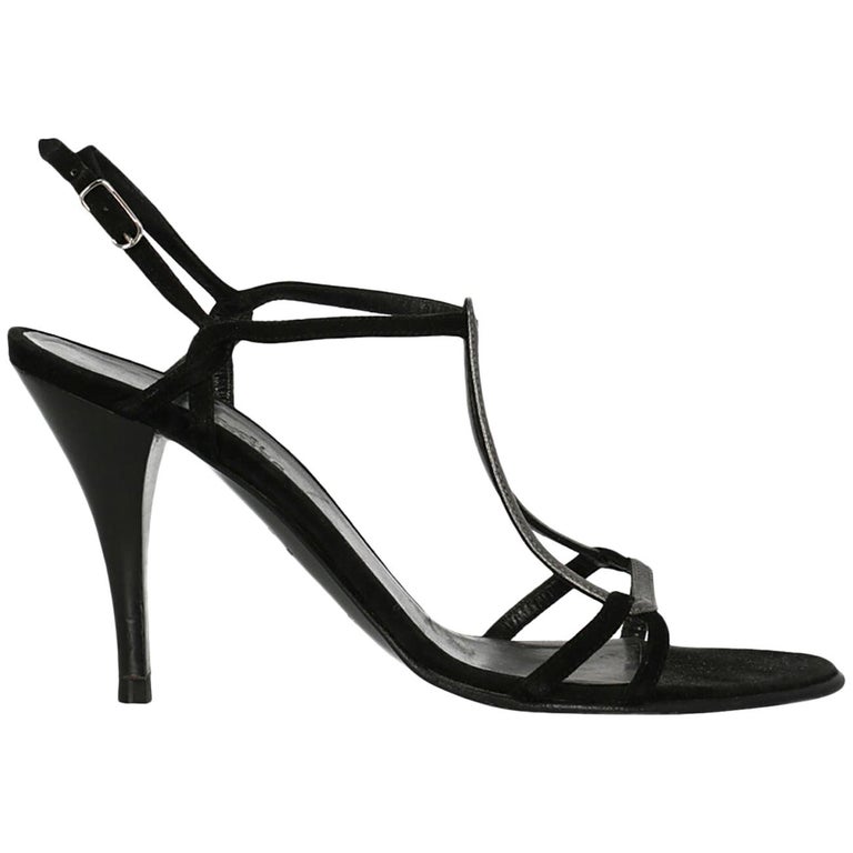 Hermes Woman Sandals Anthracite, Black IT 37 For Sale at 1stDibs
