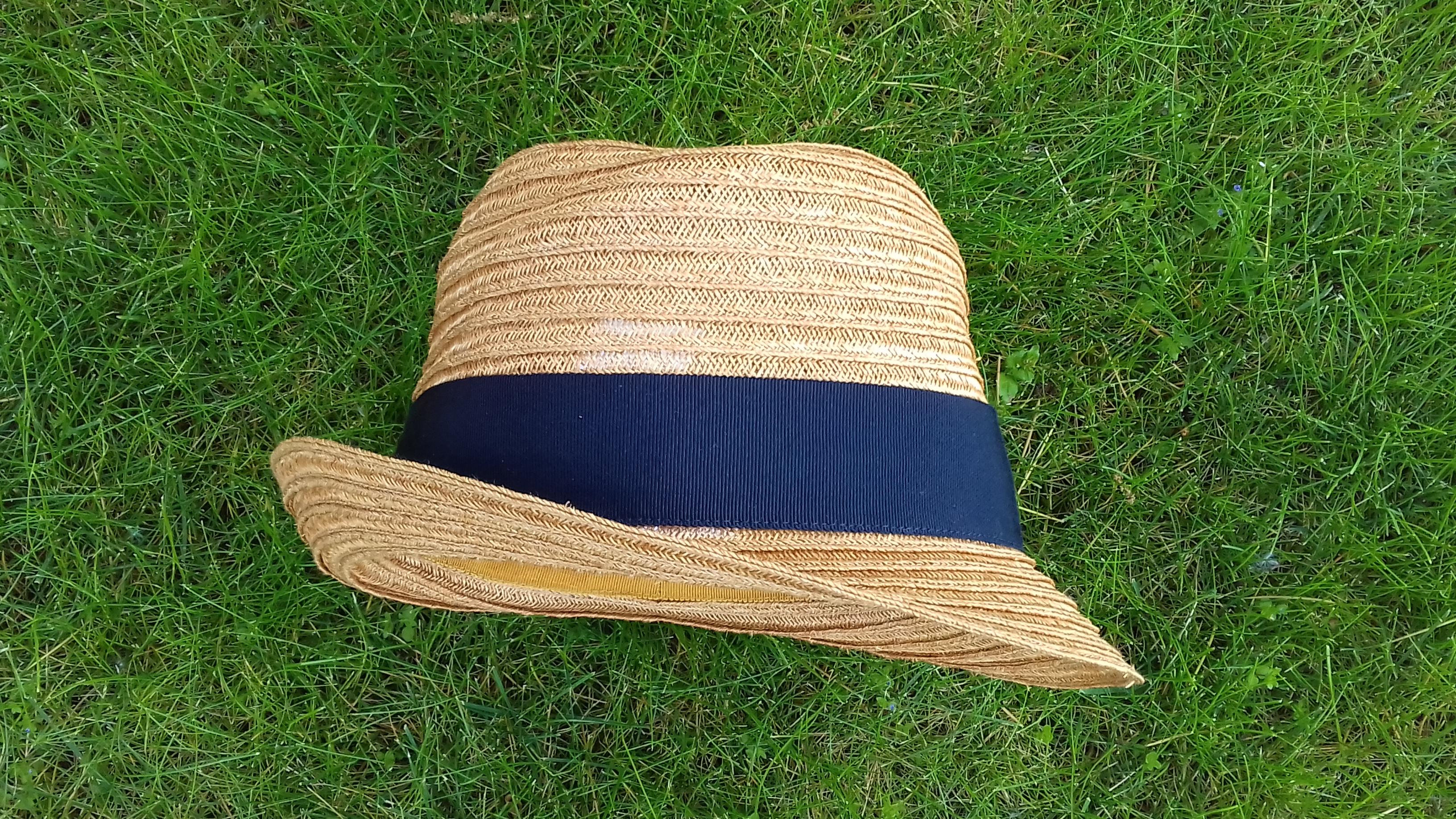 Hermès Woman Sun Hat Summer Hat Panama Norah Hemp Caramel Size 55 4
