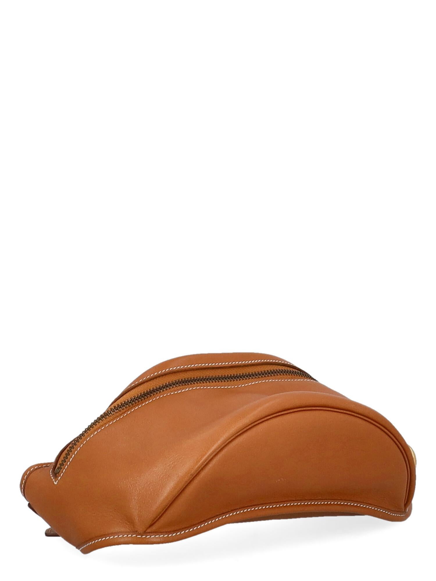 Hermès Women Belt Bags Brown Leather  1
