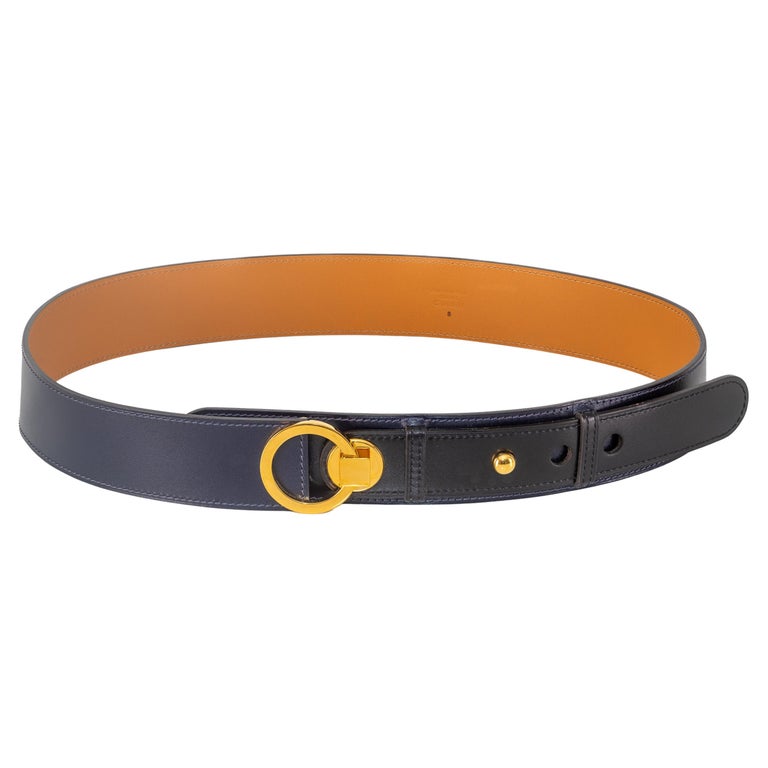Hermes Women Belt - Black Calf Leather, Gold HW - New For  display picture 1