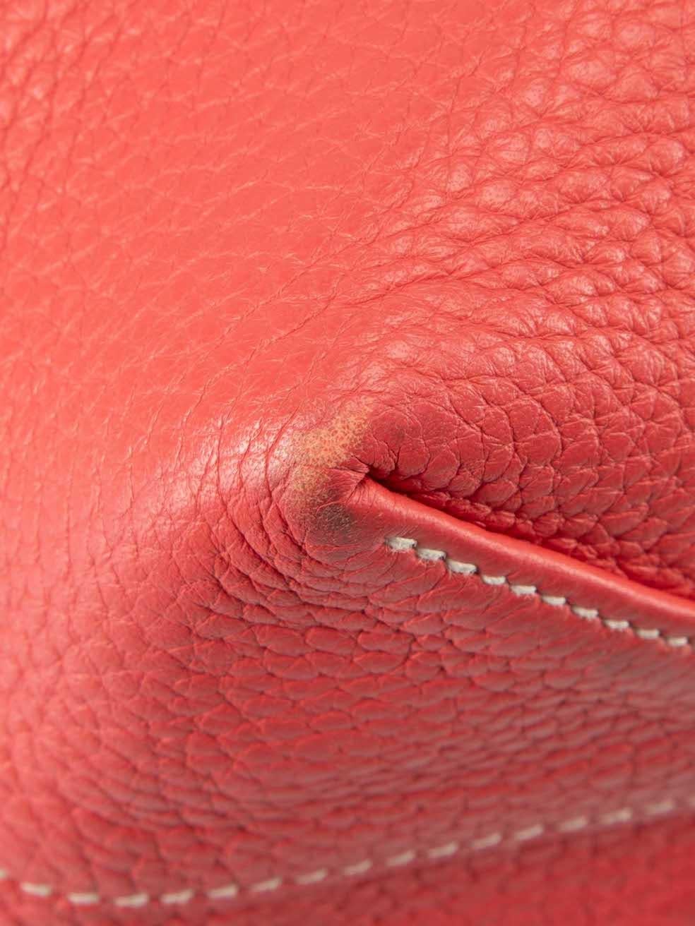 Hermès Women's 2014 Rot Reversible Double Sens 36 Clemence Tote im Angebot 6