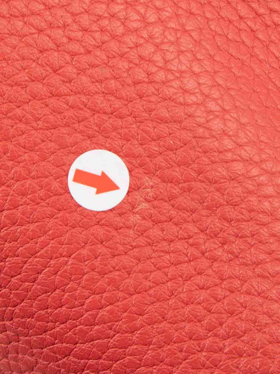 Hermès Women's 2014 Rot Reversible Double Sens 36 Clemence Tote im Angebot 5