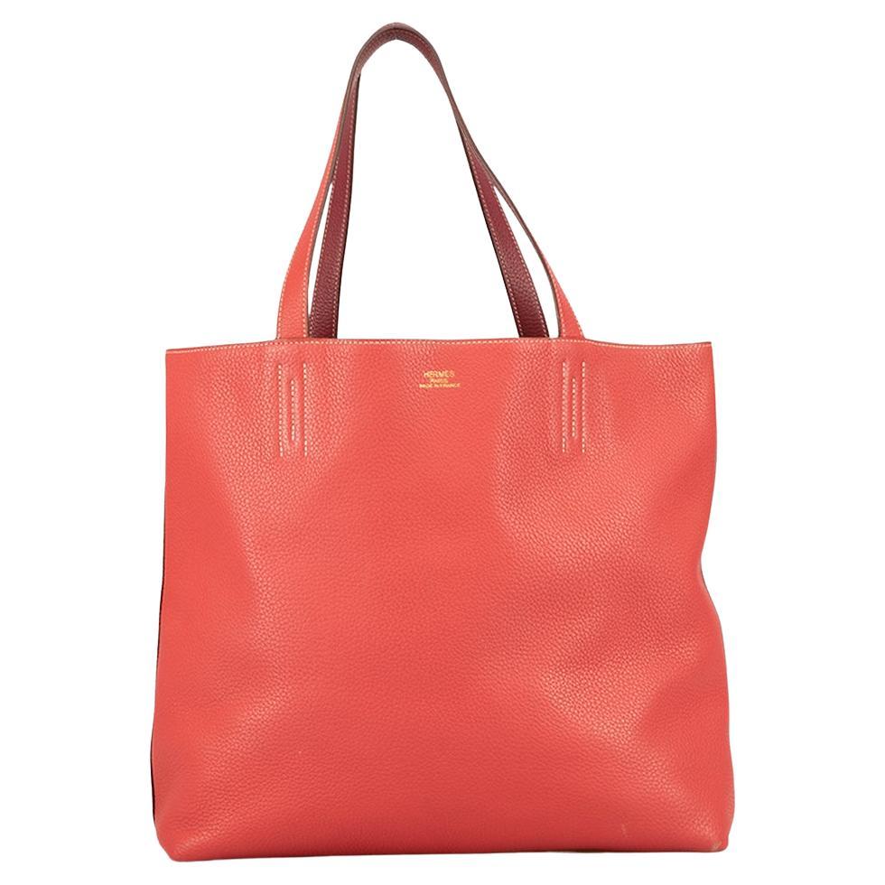 Hermès Women's 2014 Red Reversible Double Sens 36 Clemence Tote