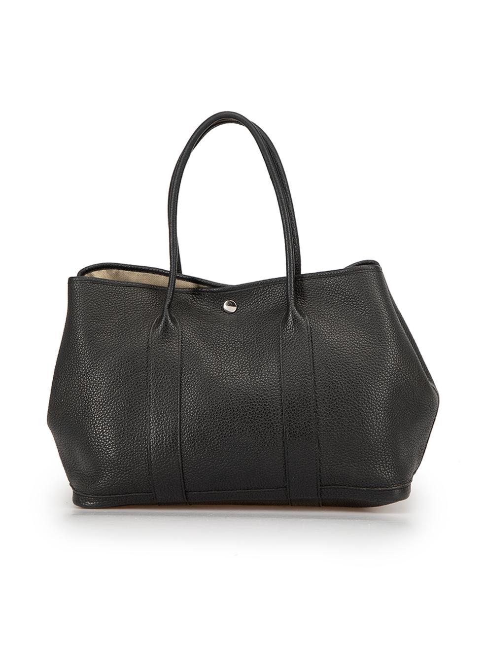 Hermès Women's Black Leather Negonda Garden Party 36 Tote In Good Condition In London, GB