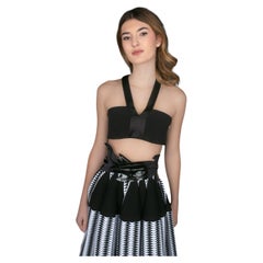 Hermès Women's Black Silk Wool Top Size 34FR Made in France