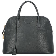 Hermes Women's Bolide Navy Leather